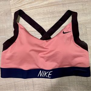 Nike Pro Indy Strappy Back Padded Sports Bra, Size Large